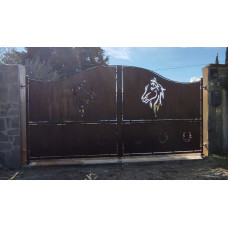 CANCELLO CARRABILE in Ferro con disegno Laser . Realizzazioni Personalizzate . Cod. 1546