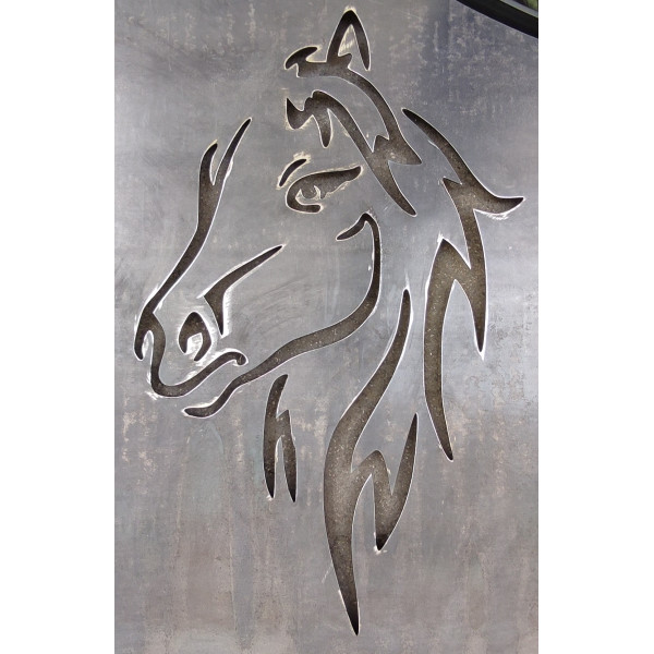 CANCELLO CARRABILE in Ferro con disegno Laser . Realizzazioni Personalizzate . Cod. 1546