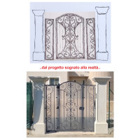 CANCELLO PEDONALE in Ferro Battuto . Realizzazioni Personalizzate . Cod. 1548