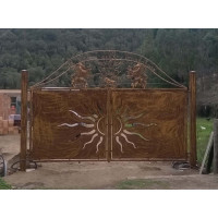 CANCELLO CARRABILE in Ferro con disegno Laser . Realizzazioni Personalizzate . Cod. 191