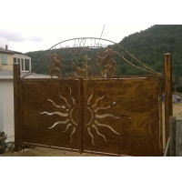 CANCELLO CARRABILE in Ferro con disegno Laser . Realizzazioni Personalizzate . Cod. 191