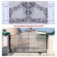 CANCELLO CARRABILE in Ferro Battuto . Realizzazioni Personalizzate . Cod. 2101