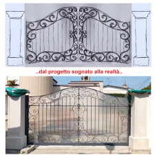 CANCELLO CARRABILE in Ferro Battuto . Realizzazioni Personalizzate . Cod. 2101