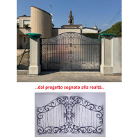 CANCELLO CARRABILE in Ferro Battuto . Realizzazioni Personalizzate . Cod. 2101