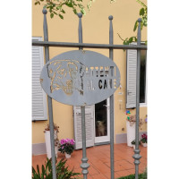 Targa Targhetta Cartello "ATTENTI AL CANE" in ferro . Disegno Australian shepherd . 1759 Targa Targhetta Cartello "ATTENTI AL CANE" in ferro . Disegno Australian shepherd . 1759