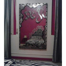 CORNICE design Laser FERRO Battuto per Specchio o Foto con o senza LED . Realizzazioni Personalizzate . 835