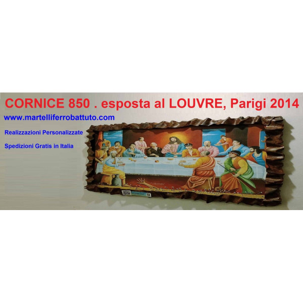 CORNICE design FERRO BATTUTO per Specchio o Foto con o senza LED . Realizzazioni Personalizzate . 850