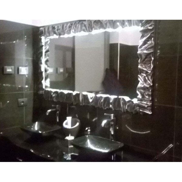 CORNICE design FERRO BATTUTO per Specchio o Foto con o senza LED . Realizzazioni Personalizzate . 850