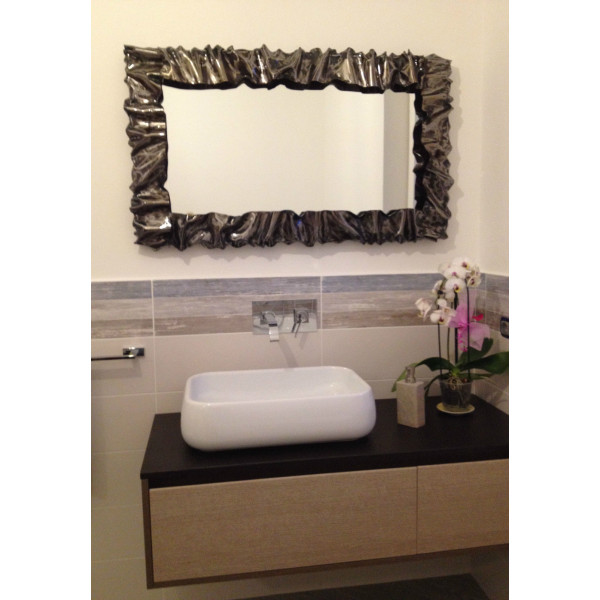 CORNICE design FERRO BATTUTO per Specchio o Foto con o senza LED . Realizzazioni Personalizzate . 850