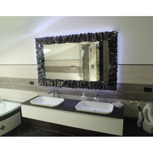 CORNICE design FERRO BATTUTO per Specchio o Foto con o senza LED . Realizzazioni Personalizzate . 850