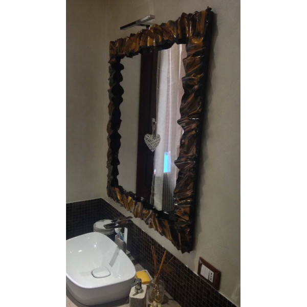 CORNICE design FERRO BATTUTO per Specchio o Foto con o senza LED . Realizzazioni Personalizzate . 850