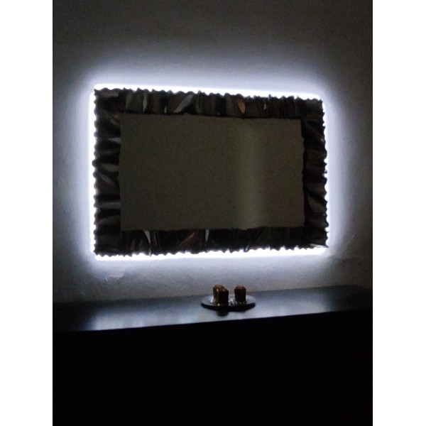 CORNICE design FERRO BATTUTO per Specchio o Foto con o senza LED . Realizzazioni Personalizzate . 850