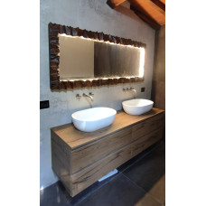CORNICE design FERRO BATTUTO per Specchio o Foto con o senza LED . Realizzazioni Personalizzate . 850