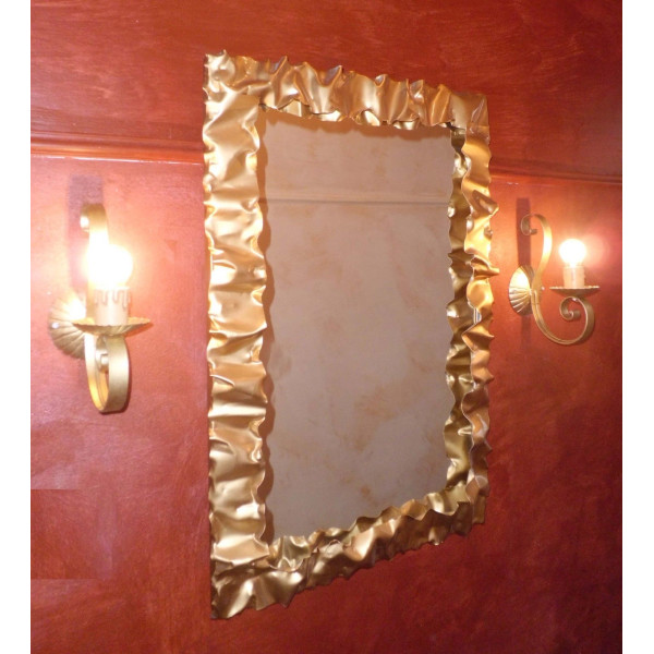 CORNICE design FERRO BATTUTO per Specchio o Foto con o senza LED . Realizzazioni Personalizzate . 850