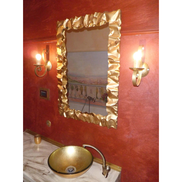 CORNICE design FERRO BATTUTO per Specchio o Foto con o senza LED . Realizzazioni Personalizzate . 850