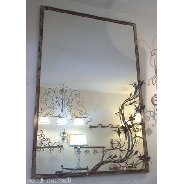 Frame design WROUGHT IRON for mirror or photos without LED. cm 100 x 150 . 826