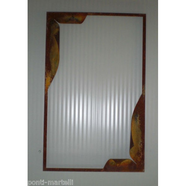 CORNICE design FERRO BATTUTO per Specchio o Foto senza LED . cm 60 x 95 . 849 .