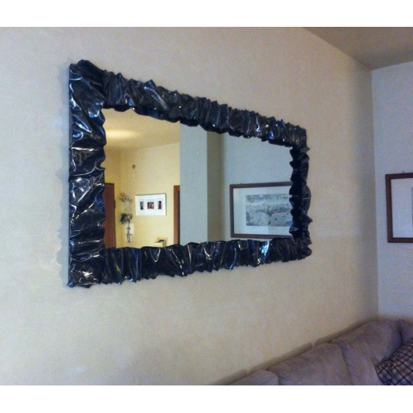 CORNICE design FERRO BATTUTO per Specchio o Foto con o senza LED . Realizzazioni Personalizzate . 850 .