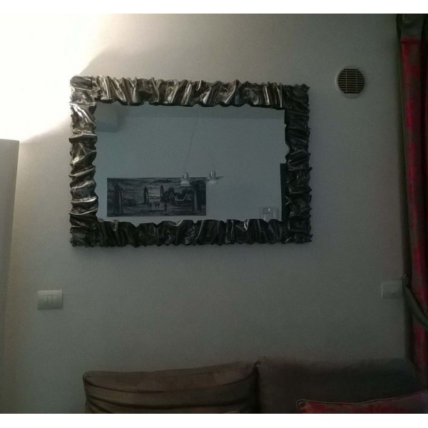 CORNICE design FERRO BATTUTO per Specchio o Foto con o senza LED . Realizzazioni Personalizzate . 850 