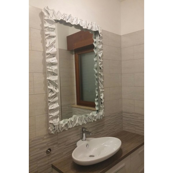 CORNICE design FERRO BATTUTO per Specchio o Foto con o senza LED . Realizzazioni Personalizzate . 850 .