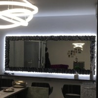 CORNICE design FERRO BATTUTO per Specchio o Foto con o senza LED . Realizzazioni Personalizzate . 850 