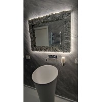 CORNICE design FERRO BATTUTO per Specchio o Foto con o senza LED . Realizzazioni Personalizzate . 850 .