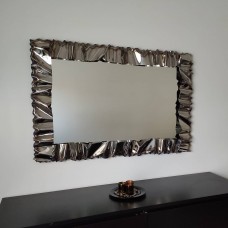 CORNICE design Acciaio Inox FERRO BATTUTO per Specchio o Foto con o senza LED . Realizzazioni Personalizzate . 850