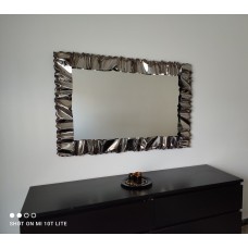 CORNICE design Acciaio Inox FERRO BATTUTO per Specchio o Foto con o senza LED . Realizzazioni Personalizzate . 850