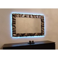 CORNICE design FERRO BATTUTO per Specchio o Foto con o senza LED . Realizzazioni Personalizzate . 850 