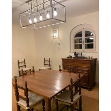 LAMPADARIO BILANCIA in Ferro . Realizzazioni Personalizzate .  luce classica o domotica compatibile con Alexa e Google . 1554