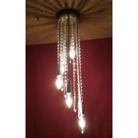 LAMPADARIO in Ferro con Perle . Realizzazioni Personalizzate . 229