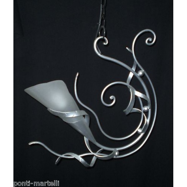 Wrought Iron Chandelier. Size approx. 60 x 60  cm . Silver color . SMART lighting . compatible with iOS and Android. works with Amazon Alexa, Google Home, Ifttt. light lamp INTELLIGENT HOME AUTOMATION WIFI. 256