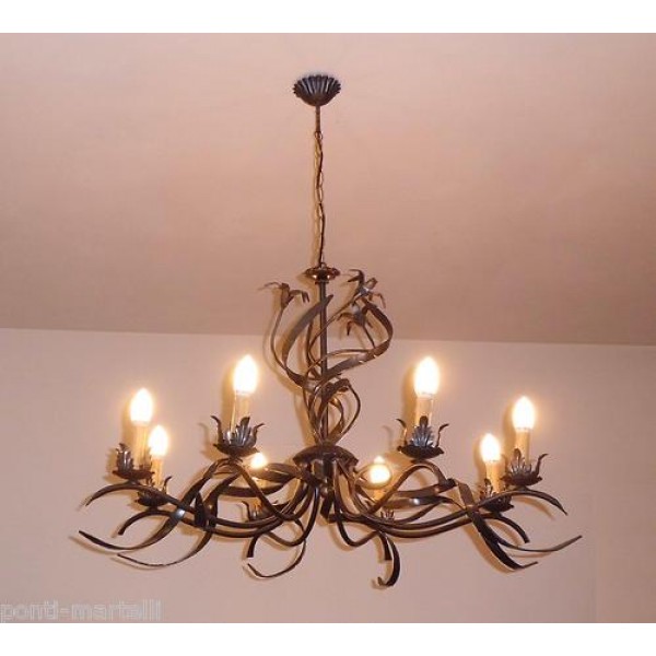 Wrought Iron Chandelier.  8 luci .  268
