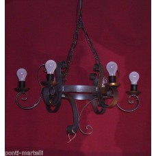 Wrought Iron Chandelier. 6 luci . Iron Color . 271