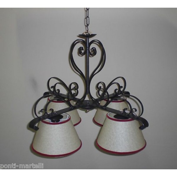 LAMPADARIO in Ferro Battuto . Realizzazioni Personalizzate . 277