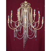 Wrought Iron Chandelier. Dimensions cm size 100 approx . Gold color . 12 Lights candles . SMART lighting . compatible with iOS and Android. works with Amazon Alexa, Google Home, Ifttt. light lamp INTELLIGENT HOME AUTOMATION WIFI. 283