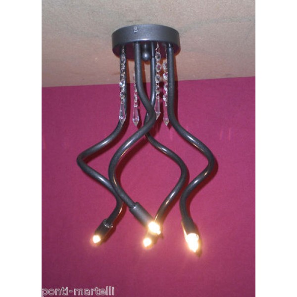 Iron Chandelier with Pearls . Iron color . 4 Lights . 292