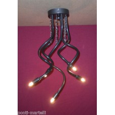 LAMPADARIO in Ferro con Perle . Colore Ferro . 5 Luci  . 292