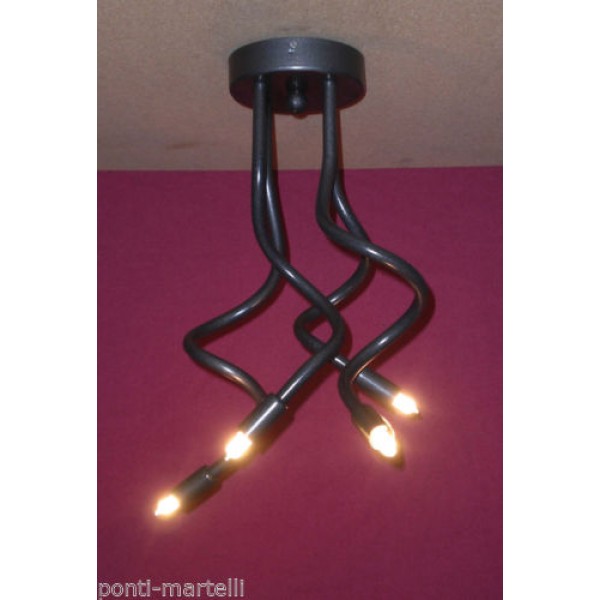 Iron Chandelier . Iron color . 4 Lights . SMART lighting . compatible with iOS and Android. works with Amazon Alexa, Google Home, Ifttt. light lamp INTELLIGENT HOME AUTOMATION WIFI. 293