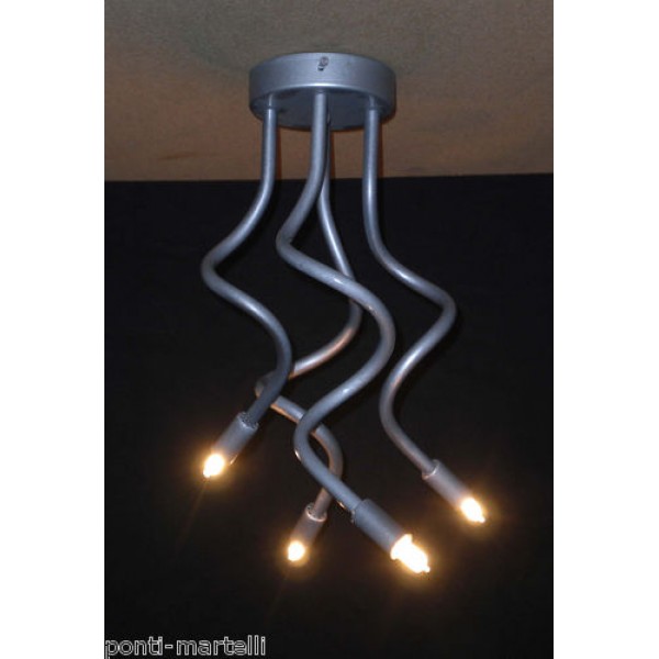 LAMPADARIO in Ferro . Colore Argento . 4 Luci  . 293