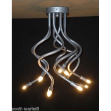 LAMPADARIO in Ferro . Colore Argento . 8 Luci  . 293