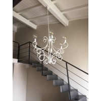 LAMPADARIO in Ferro Battuto . Realizzazioni Personalizzate . 328