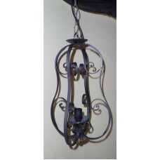 Wrought Iron Chandelier. Size approx. 30 x 50  cm . Iron color . SMART lighting . compatible with iOS and Android. works with Amazon Alexa, Google Home, Ifttt. light lamp INTELLIGENT HOME AUTOMATION WIFI.  345