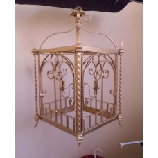 Wrought Iron Chandelier. Size approx. 60 x 80 cm . Gold color . Glass not included . SMART lighting . compatible with iOS and Android. works with Amazon Alexa, Google Home, Ifttt. light lamp INTELLIGENT HOME AUTOMATION WIFI. 376
