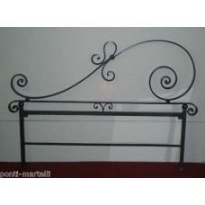 Wrought iron bed. SQUARE ONE AND A HALF. Headboard . Colour Iron. 940