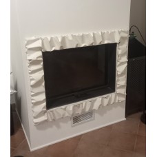 CORNICE design per Camino in FERRO BATTUTO . Realizzazioni Personalizzate . 400. 