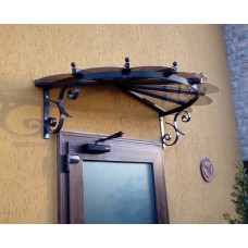 PENSILINA TETTOIA in Acciaio Inox . Personalizzata . cod. 363 . Detrazioni fino al 50%.