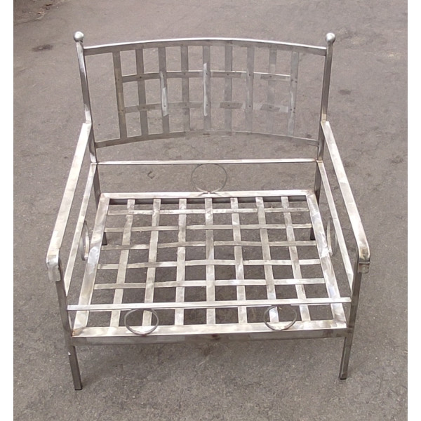 Sedia Poltrona in Acciaio Inox . Realizzazioni Personalizzate . Cod. 1958