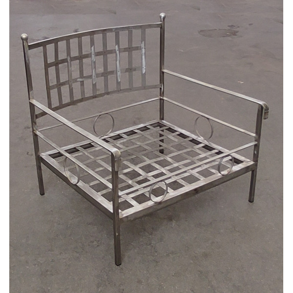 Sedia Poltrona in Acciaio Inox . Realizzazioni Personalizzate . Cod. 1958