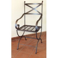 Chair Wrought Iron. Size approx. 50 x 45 x 113 cm . 465